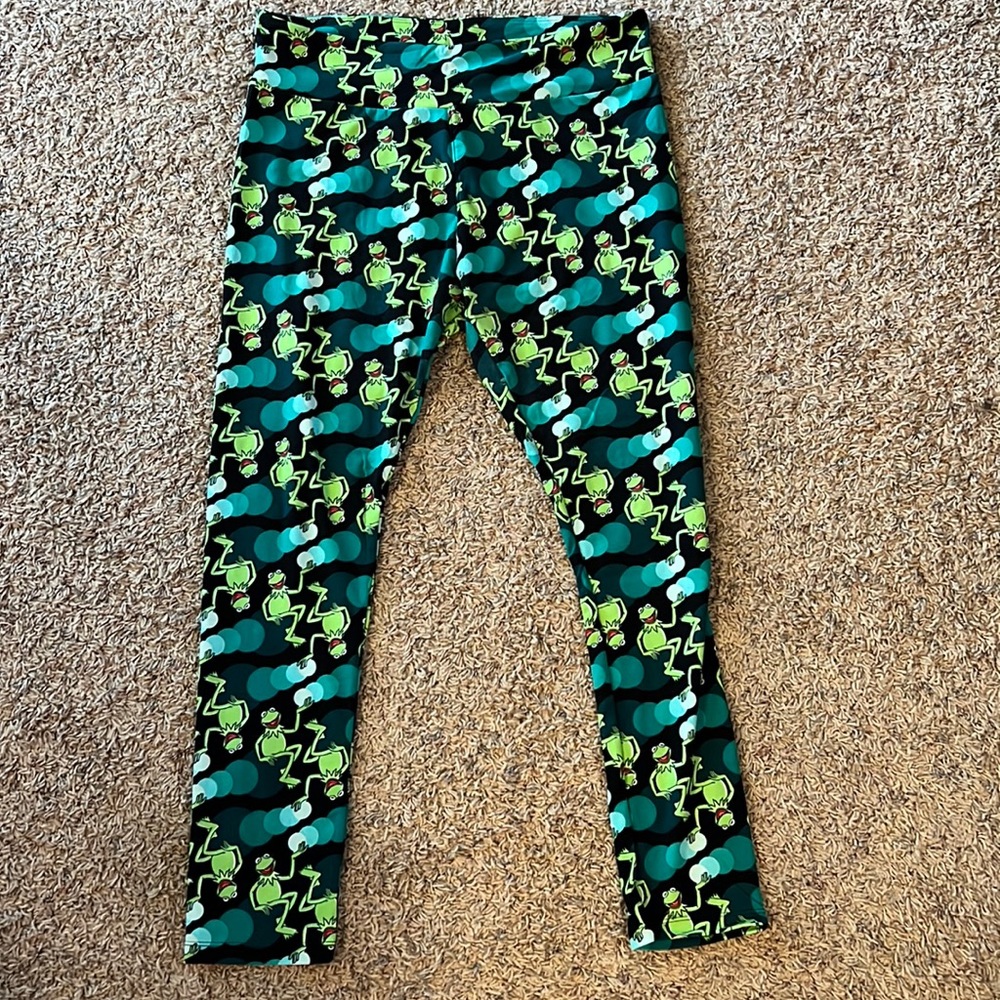 Lularoe Kermit the frog leggings
